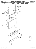 DOOR AND PANEL PARTS Diagram and Parts List for DU1100XTPB3  Whirlpool Dishwasher