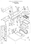 TOP AND CONSOLE, LIT/OPTIONAL Diagram and Parts List for LGL7646EQ0  Whirlpool Dryer