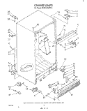 CABINET Diagram and Parts List for ET20HKXLWR0  Whirlpool Refrigerator