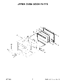Upper Oven Door Parts Diagram and Parts List for KODE507EBS21  KitchenAid Wall Oven