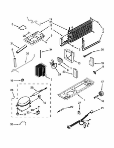 Unit Parts Diagram and Parts List for IK8RXDGMXS02  Whirlpool Refrigerator