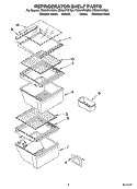 REFRIGERATOR SHELF PARTS Diagram and Parts List for CS22AFXKS06  Crosley Refrigerator