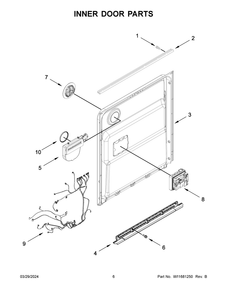 Part Location Diagram of W11613487 Whirlpool DEFLECTOR