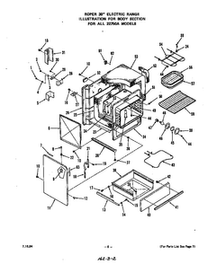 Body Diagram and Parts List for 2275*0A  Roper Range