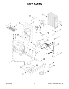 06 - Unit Parts Diagram and Parts List for KUID508HPS02  Whirlpool Ice Maker