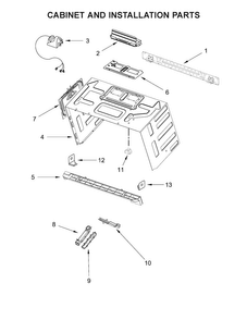 Cabinet And Installation Parts Diagram and Parts List for KMHC319EBL1  KitchenAid Microwave