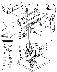 Top And Console Diagram and Parts List for LER8875EQ1  Whirlpool Dryer