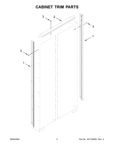 Part Location Diagram of W11754018 Whirlpool ASSEMBLY, TRIM (INCLUDES BLIND