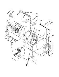 Tub And Basket Parts Diagram and Parts List for WFW97HEDU0  Whirlpool Washer