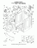 CABINET PARTS Diagram and Parts List for WED9270XR0  Whirlpool Dryer