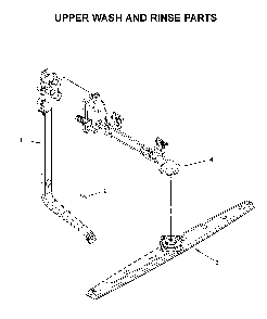 Upper wash and rinse parts Diagram and Parts List for WDF330PAHS4  Whirlpool Dishwasher