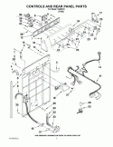 CONTROLS AND REAR PANEL PARTS Diagram and Parts List for IV4800X0  Inglis Washer