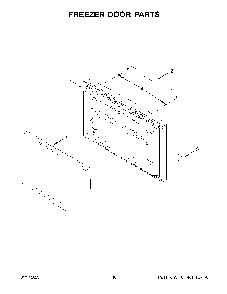 Freezer Door Parts Diagram and Parts List for KRFF302ESS06  KitchenAid Refrigerator
