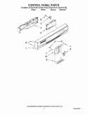 CONTROL PANEL PARTS Diagram and Parts List for DU1301XTVT2  Whirlpool Dishwasher