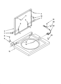 Washer Top And Lid Parts Diagram and Parts List for 11088732795  Kenmore Washer Dryer Combo