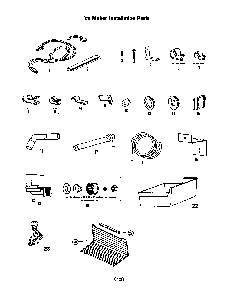 Ice Maker Installation Diagram and Parts List for 8614*0A  Roper Refrigerator