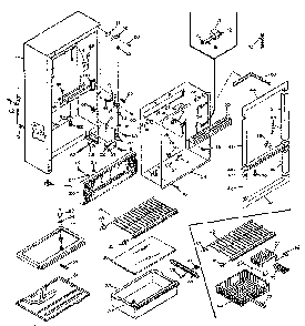 Cabinet Parts Diagram and Parts List for 106W14C  Kenmore Refrigerator
