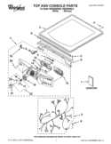 TOP AND CONSOLE PARTS Diagram and Parts List for WED9550WL2  Whirlpool Dryer