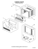 CABINET PARTS Diagram and Parts List for W5WCE105YW1  Whirlpool Air Conditioner