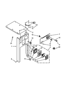 Panel And Control Parts Diagram and Parts List for KTTS505EWH0  KitchenAid Trash Compactor