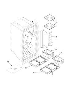 Part Location Diagram of W11430610 Whirlpool SHELF-GLAS