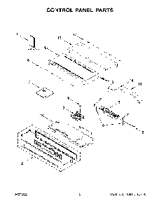 Control Panel Parts Diagram and Parts List for KOST100ESS20  KitchenAid Wall Oven