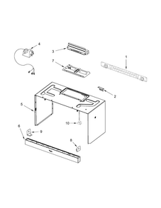 Cabinet And Installation Parts Diagram and Parts List for WMH32519CW1  Whirlpool Microwave