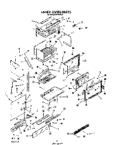 Upper Oven Diagram and Parts List for H6358*1  Roper Range