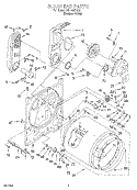 BULKHEAD Diagram and Parts List for LGN1000HQ0  Whirlpool Dryer