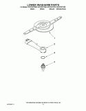 LOWER WASHARM PARTS Diagram and Parts List for DU1010XTXT0  Whirlpool Dishwasher