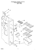 FREEZER LINER Diagram and Parts List for GD22DKXHW01  Whirlpool Refrigerator
