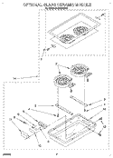 OPTIONAL GLASS CERAMIC MODULE Diagram and Parts List for RC8920XAH0  Whirlpool Cooktop