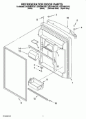 REFRIGERATOR DOOR PARTS Diagram and Parts List for GR2FHMXVB01  Whirlpool Refrigerator