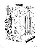 CABINET Diagram and Parts List for 8ED22RKXXW00  Whirlpool Refrigerator