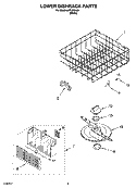 LOWER DISHRACK PARTS, OPTIONAL PARTS (NOT INCLUDED) Diagram and Parts List for IPU58460  Inglis Dishwasher
