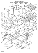 SHELF, LIT/OPTIONAL Diagram and Parts List for ET22DMXBB01  Whirlpool Refrigerator