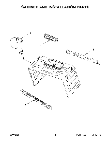 07 - Cabinet And Installation Parts Diagram and Parts List for YWMH53521HV05  Whirlpool Microwave