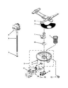 Pump And Motor Diagram and Parts List for 66512782K310  Kenmore Dishwasher
