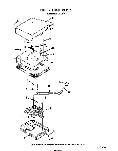 Door Lock Diagram and Parts List for H8858*0  Roper Range