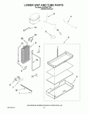 LOWER UNIT AND TUBE PARTS Diagram and Parts List for KSSO48FTX04  KitchenAid Refrigerator