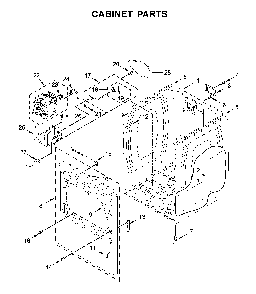 Cabinet parts Diagram and Parts List for WED6120HW1  Whirlpool Dryer
