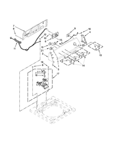 Controls And Water Inlet Parts Diagram and Parts List for 11023102310  Kenmore Washer
