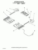 INTERIOR PARTS Diagram and Parts List for KICU509XSS00  KitchenAid Cooktop