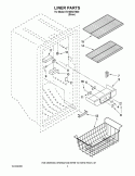 LINER PARTS Diagram and Parts List for EV165NXTN00  Whirlpool Refrigerator