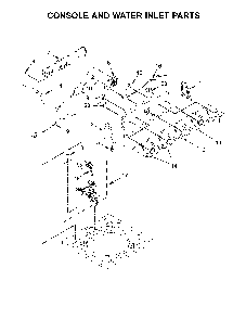 Console and water inlet parts Diagram and Parts List for 11022352511  Kenmore Washer