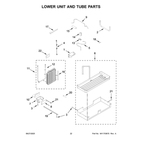 Lower Unit And Tube Parts Diagram and Parts List for KBSN708MPS01  KitchenAid Refrigerator
