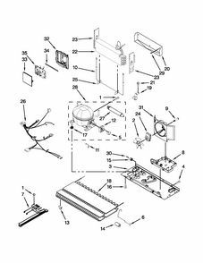 Unit Parts Diagram and Parts List for 59679322015  Kenmore Refrigerator