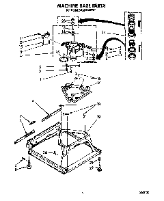 Machine Base Diagram and Parts List for 6MAL5143VW0  Whirlpool Washer