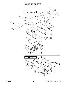 Shelf Parts Diagram and Parts List for KRFF300EWH03  KitchenAid Refrigerator
