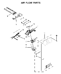 Air flow parts Diagram and Parts List for 10651783413  Kenmore Refrigerator